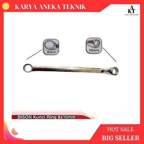 BISON Kunci Ring Double Reng Spanner CRV 8 X 10 Mm Lazada Indonesia