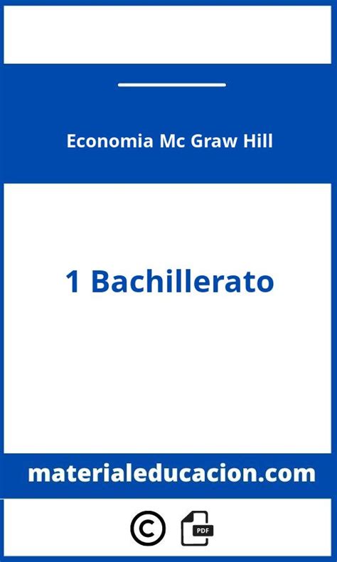 Economia 1 Bachillerato Mc Graw Hill Pdf