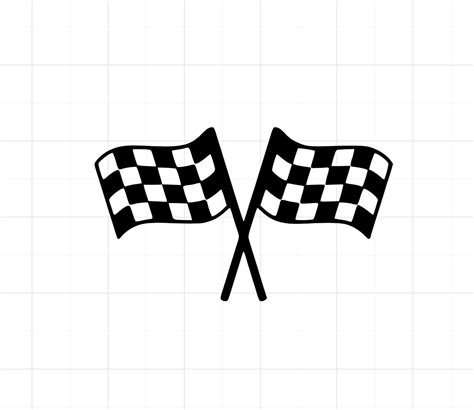 Checkered Flags Decal Etsy