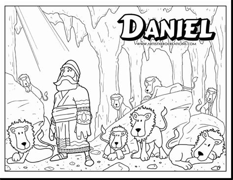 Daniel And The Lions Den Coloring Pages Free At Getdrawings Free Download