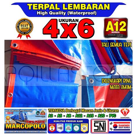 Jual Terpal Tebal A12 Ukuran 4x6 Korea Diamond Terpal Plastik Terpal