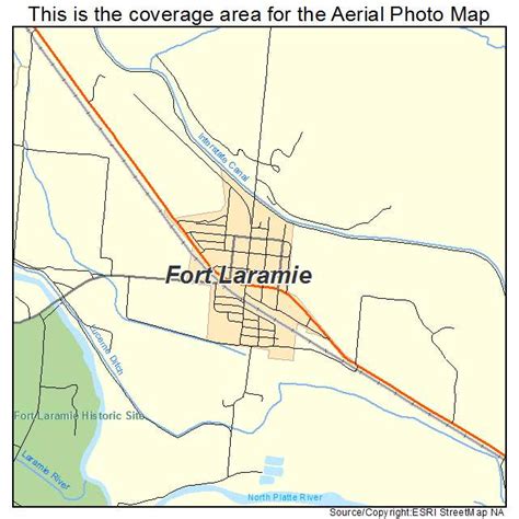 Aerial Photography Map of Fort Laramie, WY Wyoming