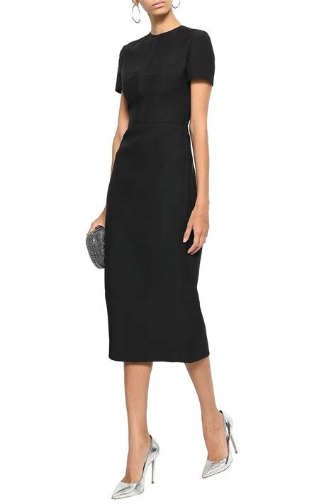 Valentino Garavani Virgin Wool And Silk Blend Crepe Midi Dress The Outnet