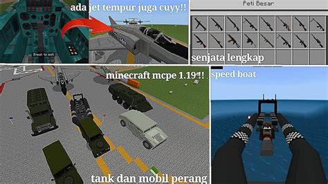 ADDONS MINECRAFT MCPE 1 19 ADA SENJATA MOBIL PERANG DAN JET TEMPUR