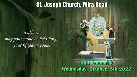 Live Holy Eucharist Live Holy Mass At A M Wed October Th