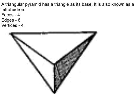 Triangular Pyramid Faces Edges Vertices