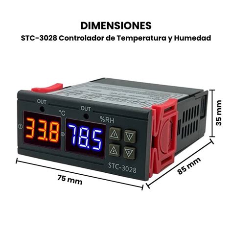 STC 3028 Controlador De Temperatura Y Humedad UNIT Electronics