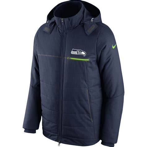 Mens Nike College Navy Seattle Seahawks Sideline Champ Drive Full Zip