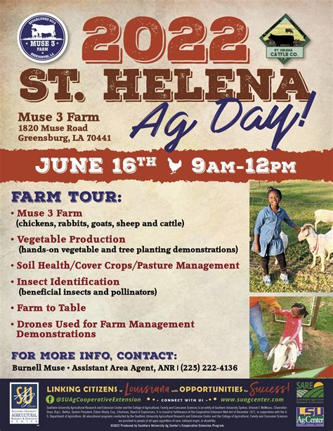 Su Ag Center Is Set To Host The 2022 St Helena Ag Day On June 16