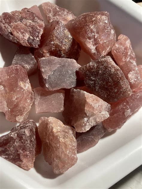 Strawberry Quartz Raw Crystal Etsy