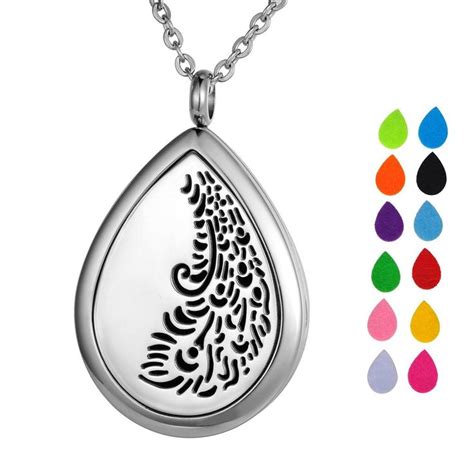 Valyria Aromatherapy Essential Oil Diffuser Necklace Stainless Steel