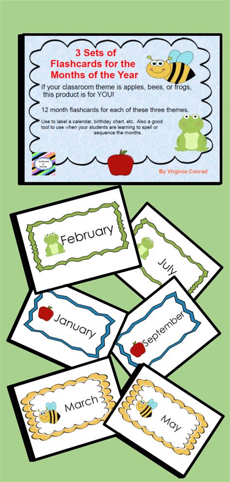 12 Month Year Months Of The Year Flashcards Printable Pdf