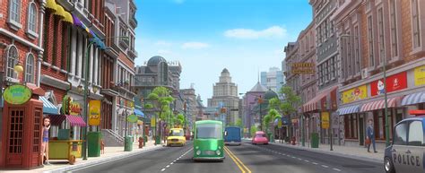 Cartoon city street scene 3D model - TurboSquid 1506431