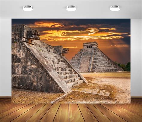 Amazon Beleco X Ft Fabric Maya Chichen Itza Pyramid Backdrop