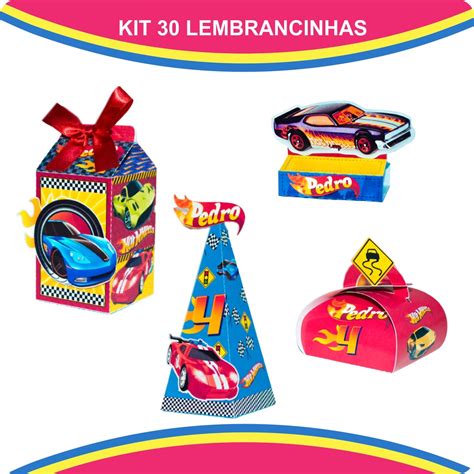 Kit Festa 40 Lembrancinhas Personalizadas Hot Wheels Shopee Brasil
