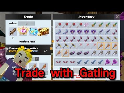 Trade With Gatling In Sky Block Blockman Go YouTube