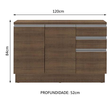 Mueble De Cocina Para Fregadero Madesa Glamy 120 Cm 2 Puertas Y 3