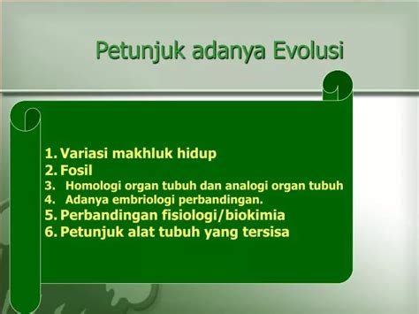 Ppt Variasi Makhluk Hidup Fosil Homologi Organ Tubuh Dan