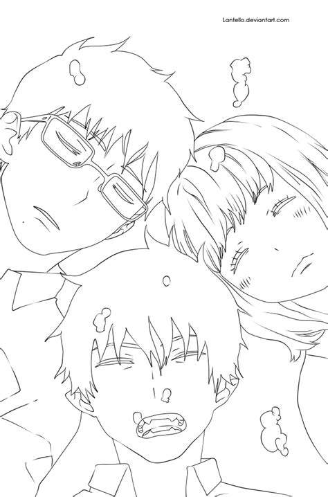 Blue Exorcist Characters Coloring Page Coloring Pages