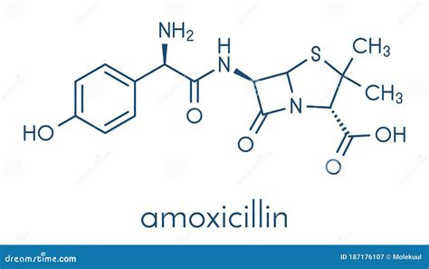 Amoxicillin Molecule Structure Stock Photo 54291876