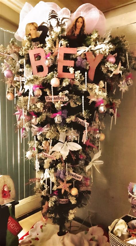 BeYonce Themed upside down Christmas Tree!! | Christmas tree themes ...