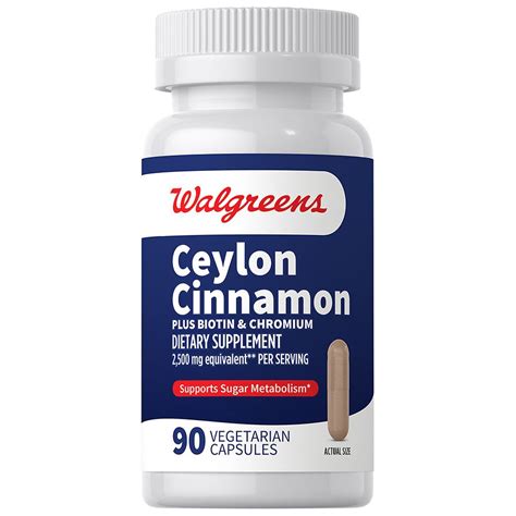 Walgreens Ceylon Cinnamon Plus Biotin And Chromium Capsules Walgreens