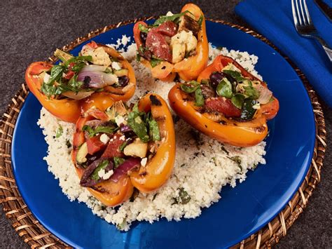 Grilled Greek Stuffed Sunset Peppers Food For Your Body Mind And Spiritfood For Your Body