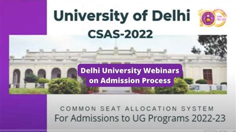 Du Admissions 2022 Delhi University Conducts Webinar On Admission