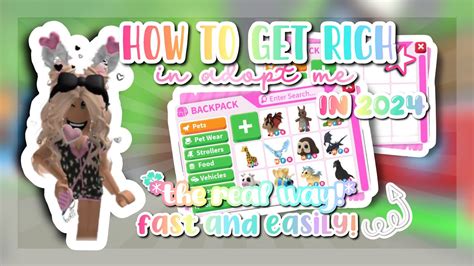 ˏˋ ˏˋ HOW to ACTUALLY get RICH in ADOPT ME 2024 FAST and EASY