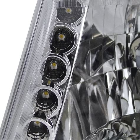 98 00 Ford Ranger LED DRL Headlights Chrome