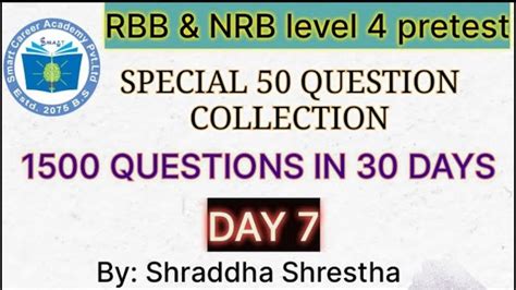 Special Rbb Nrb Level Pretest Preparation Questions In