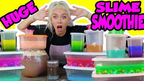 Mixing All My Slimes Diy Giant Slime Smoothie Nicole Skyes Nicole Skyes Youtube