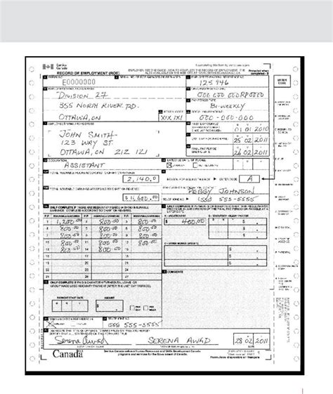 Fillable Record Of Employment Form Ontario - Printable Forms Free Online