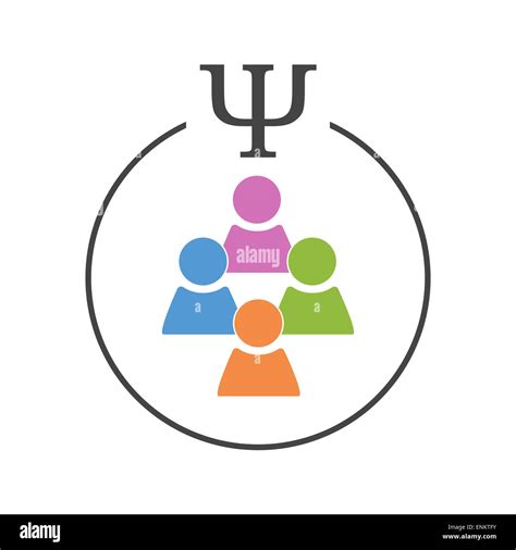 Social Or Crowd Psychology Logo Several Person Signs In A Circle With