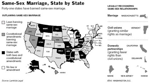 The New York Times National Image Same Sex Marriage State By State