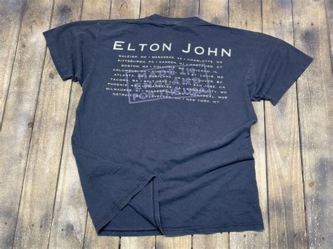 L Faded Vintage 90s 1995 Elton John Tour T Shirt 54199