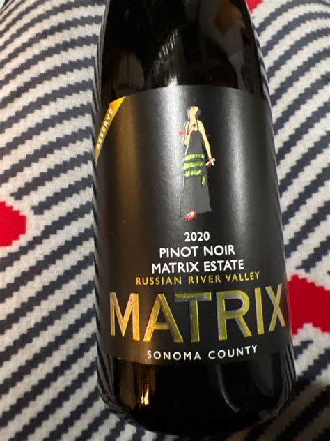 2020 Matrix Pinot Noir Estate Reserve Russian River Valley USA