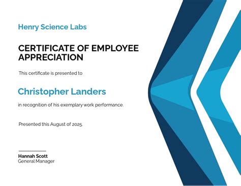 Employee Appreciation Certificates Printable