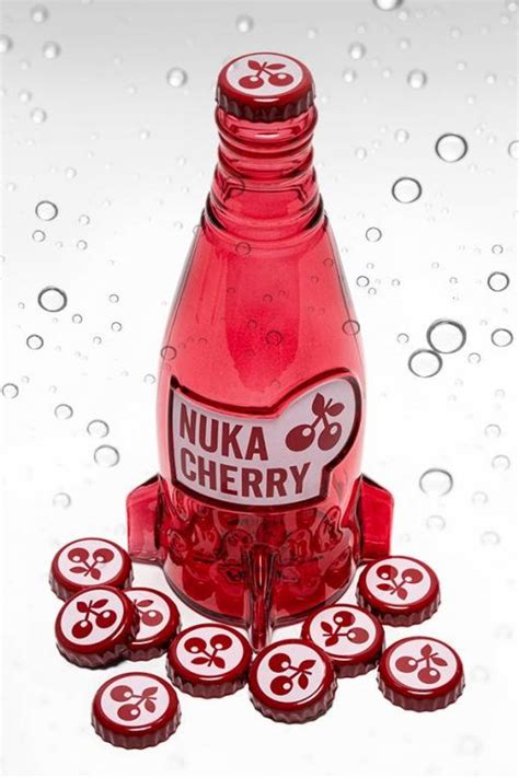 Nuka Cola Cherry Glass Bottle W Cap Fallout Video Game Junk