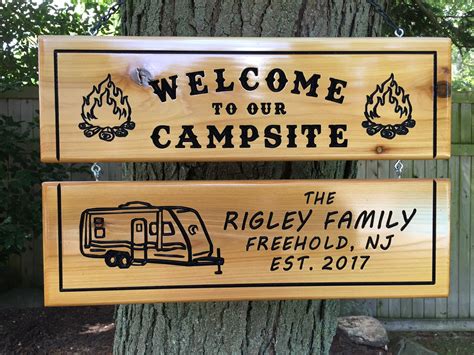 Customizable Camping Sign Camper Sign Campsite Sign Rv Sign