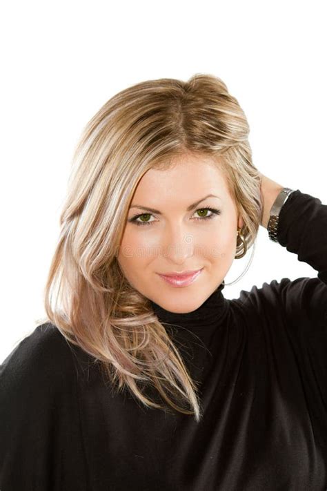 Fille Russe Blonde Avec Le Long Cheveu Image Stock Image Du Attrayant