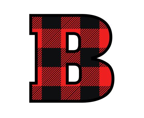 Buffalo Plaid Alphabet SVG Buffalo Plaid SVG Font Plaid Etsy