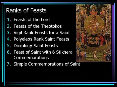 Feasts Fasts Liturgical Year In The Byzantine Churches