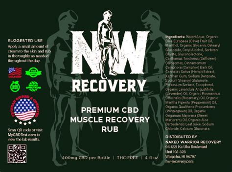 CBD Muscle And Joint Relief Recovery Rub NW Recovery