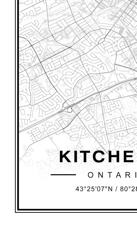 Kitchener Ontario Map | Etsy