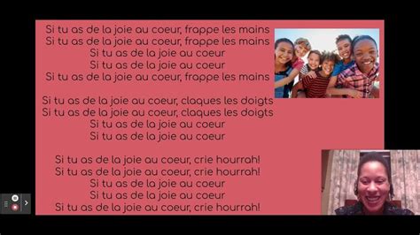 Si Tu As De La Joie Au Coeur If You Re Happy You Know It In French