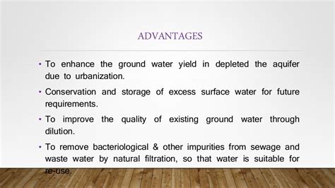 Groundwater recharge techniques