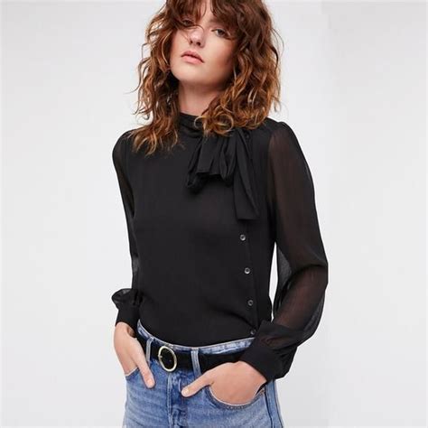 Hdy Haoduoyi Solid Semi Sheer Long Sleeve Blouse O Neck Long Sleeve Of