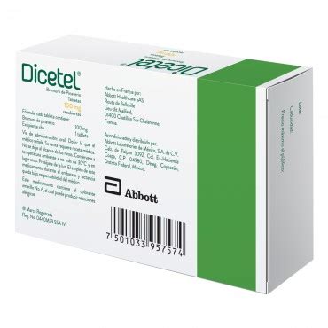 Dicetel 100 mg 28 Tabletas Abbott México