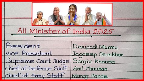 ministers   names